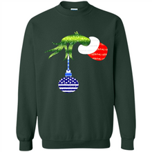 Load image into Gallery viewer, Grinch Holding American Flag ornament Christmas