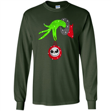 Load image into Gallery viewer, Grinch hand holding Jack Skellington