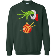 Load image into Gallery viewer, Grinch Hand Holding Ball Of Wool And Knitting Needles Christmas