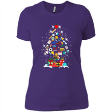 Load image into Gallery viewer, Greate Science Teacher Shirt Merry Christmas Tree Science Tools Funny Gift Book Lovers (1)