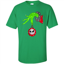 Load image into Gallery viewer, Grinch hand holding Jack Skellington