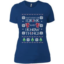 Load image into Gallery viewer, That’s What I Do I Drink And I Know Things Christmas sweater