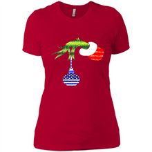 Load image into Gallery viewer, Grinch Holding American Flag ornament Christmas