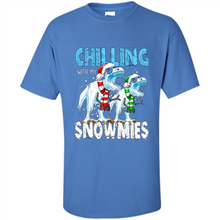 Load image into Gallery viewer, T-Rex Dinosaurs Chilling With My Snowmies Christmas