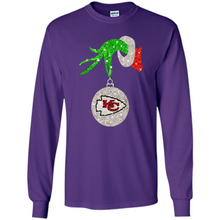 Load image into Gallery viewer, Kansas City Chiefs Glitter Grinch Monogram Ornament Christmas Gift