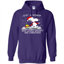 Load image into Gallery viewer, Just a Woman who loves Snoopy and Christmas