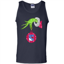 Load image into Gallery viewer, Grinch hand holding New York Rangers Glitter Christmas