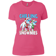 Load image into Gallery viewer, T-Rex Dinosaurs Chilling With My Snowmies Christmas