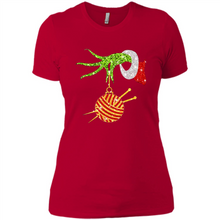 Load image into Gallery viewer, Grinch Hand Holding Ball Of Wool And Knitting Needles Christmas