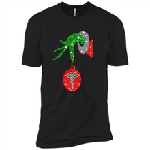 Load image into Gallery viewer, Grinch Hand holding Nurse ornament Christmas (1)