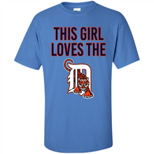 Load image into Gallery viewer, This girl loves the Detroit Tigers team shirt Sweatshirt DORABLE SHIRT