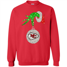 Load image into Gallery viewer, Kansas City Chiefs Glitter Grinch Monogram Ornament Christmas Gift