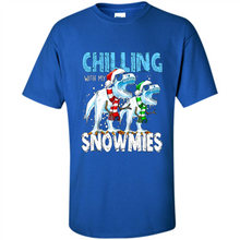Load image into Gallery viewer, T-Rex Dinosaurs Chilling With My Snowmies Christmas