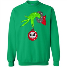 Load image into Gallery viewer, Grinch hand holding Jack Skellington