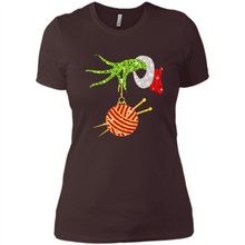 Load image into Gallery viewer, Grinch Hand Holding Ball Of Wool And Knitting Needles Christmas