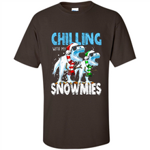 Load image into Gallery viewer, T-Rex Dinosaurs Chilling With My Snowmies Christmas