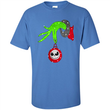 Load image into Gallery viewer, Grinch hand holding Jack Skellington