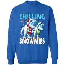Load image into Gallery viewer, T-Rex Dinosaurs Chilling With My Snowmies Christmas