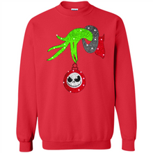 Load image into Gallery viewer, Grinch hand holding Jack Skellington