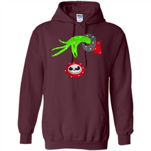 Load image into Gallery viewer, Grinch hand holding Jack Skellington