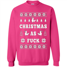Load image into Gallery viewer, Humping deer Christmas as fuck sweater