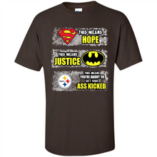 Load image into Gallery viewer, PITTSBURGH STEELERS SUPERMAN MEANS HOPE BATMAN