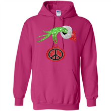 Load image into Gallery viewer, Grinch Hand holding peace sign ornament