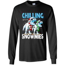 Load image into Gallery viewer, T-Rex Dinosaurs Chilling With My Snowmies Christmas