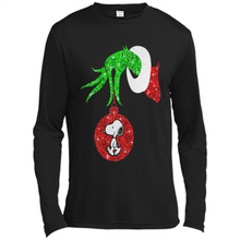Load image into Gallery viewer, Glitter Grinch monogram ornament Snoopy