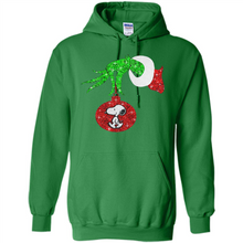 Load image into Gallery viewer, Glitter Grinch monogram ornament Snoopy