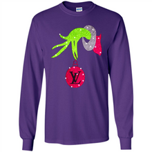 Load image into Gallery viewer, Grinch hand holding logo Louisvuitton