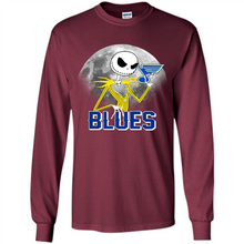 Load image into Gallery viewer, Jack Skellington Halloween Shirt For St.-louis-blues Fans