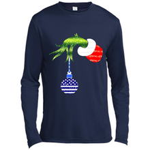 Load image into Gallery viewer, Grinch Holding American Flag ornament Christmas