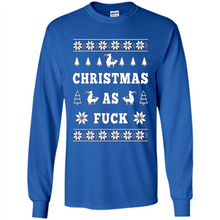 Load image into Gallery viewer, Humping deer Christmas as fuck sweater