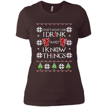 Load image into Gallery viewer, That’s What I Do I Drink And I Know Things Christmas sweater