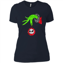 Load image into Gallery viewer, Grinch hand holding Jack Skellington