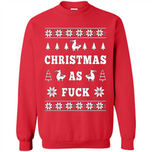 Load image into Gallery viewer, Humping deer Christmas as fuck sweater