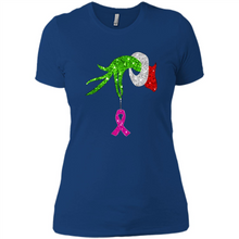Load image into Gallery viewer, Grinch Hand Holding Breast Cancer Awareness Christmas