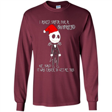 Load image into Gallery viewer, I Asked Santa For A Boyfriend Jack Skellington Christmas sweater