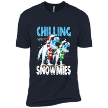 Load image into Gallery viewer, T-Rex Dinosaurs Chilling With My Snowmies Christmas