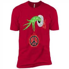 Load image into Gallery viewer, Grinch Hand holding peace sign ornament