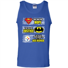 Load image into Gallery viewer, PITTSBURGH STEELERS SUPERMAN MEANS HOPE BATMAN