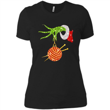 Load image into Gallery viewer, Grinch Hand Holding Ball Of Wool And Knitting Needles Christmas