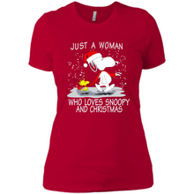 Load image into Gallery viewer, Just a Woman who loves Snoopy and Christmas