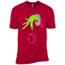 Load image into Gallery viewer, Grinch hand holding logo Louisvuitton