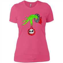 Load image into Gallery viewer, Grinch hand holding Jack Skellington