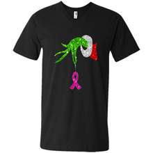 Load image into Gallery viewer, Grinch Hand Holding Breast Cancer Awareness Christmas