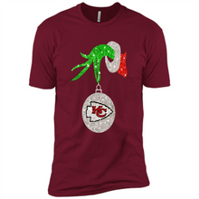 Load image into Gallery viewer, Kansas City Chiefs Glitter Grinch Monogram Ornament Christmas Gift