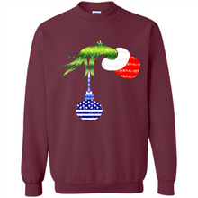 Load image into Gallery viewer, Grinch Holding American Flag ornament Christmas