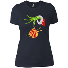 Load image into Gallery viewer, Grinch Hand Holding Ball Of Wool And Knitting Needles Christmas